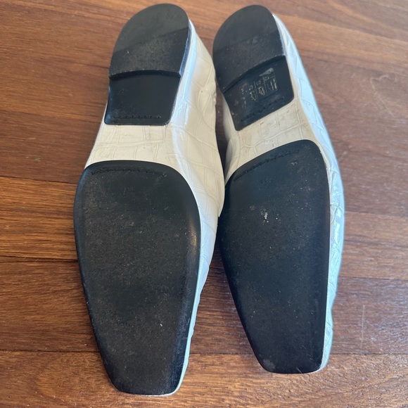 TOTEME The Travel Loafer Croc Embossed Leather Square Toe Flats EU 38 - Picture 8 of 8